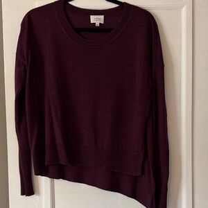 Wilfred Crewneck Sweater in Deep Plum